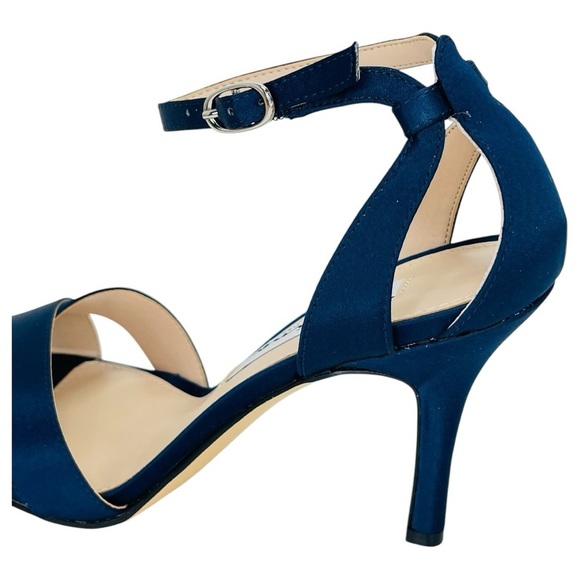 Nina Venus Navy Satin Womens Heels Size 6.5M - Picture 8 of 13